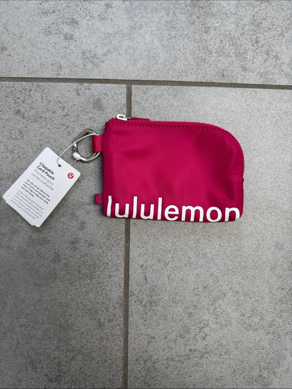 lululemon athletica Fuchsia Clip-On Card Pouch